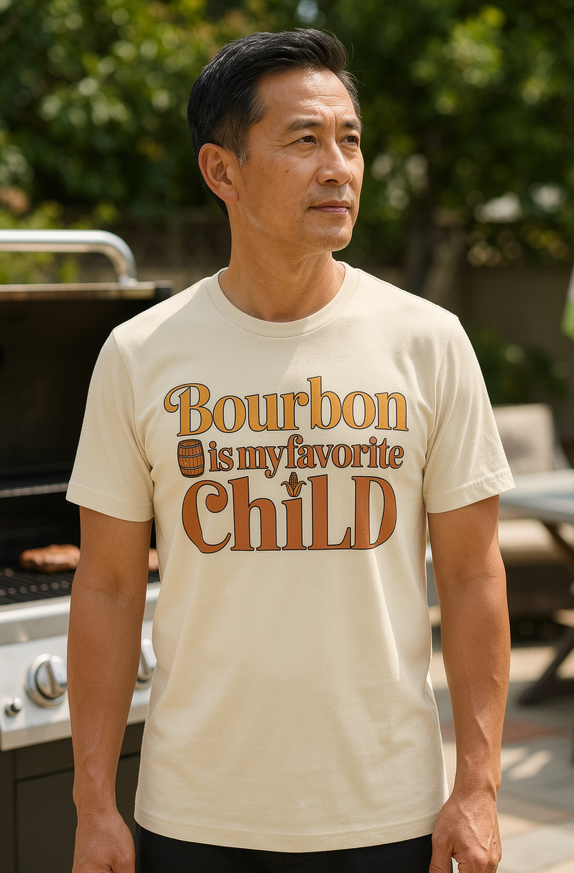 Bourbon Is My Favorite Child t-shirt in Natural